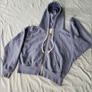 American Eagle Light Blue Cropped Jacket